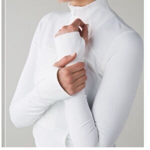 Lululemon Athletica White Quarter Zip Jacket